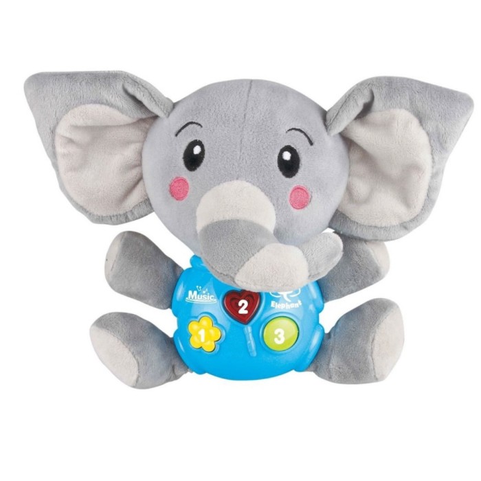 Λούτρινο Ελεφαντάκι Με Φώτα Και Μουσική Martin Toys