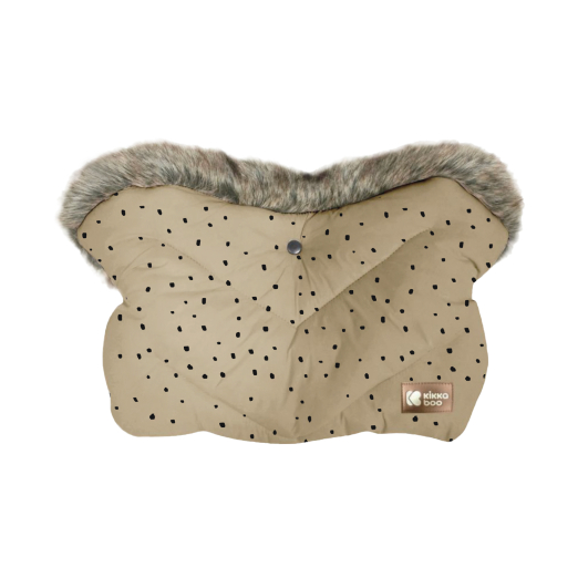 Προστατευτικά Χεριών Handmuff Luxury Fur Dots Beige Kikka Boo Προστατευτικά Χεριών Handmuff Luxury Fur Dots Beige Kikka Boo