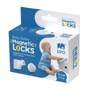 Μαγνητική Ασφάλεια Συρταριών/Ντουλαπιών 4τμχ Sipo