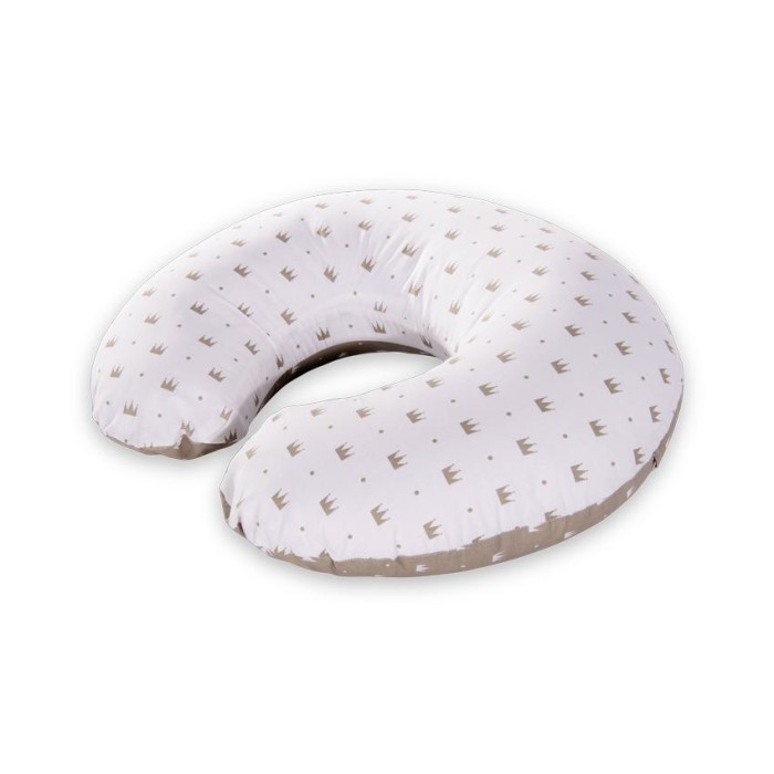 Μαξιλάρι Θηλασμού Διπλής Όψης Happy Crowns Latte Lorelli