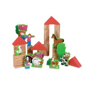 Μαλακά Χρωματιστά Τουβλάκια 29τμχ Φάρμα Edushape