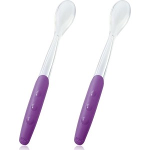 Μαλακό Κουταλάκι Σιλικόνης Πρώτης Βρεφικής Ηλικίας Μώβ 2 Τεμ. Nuk