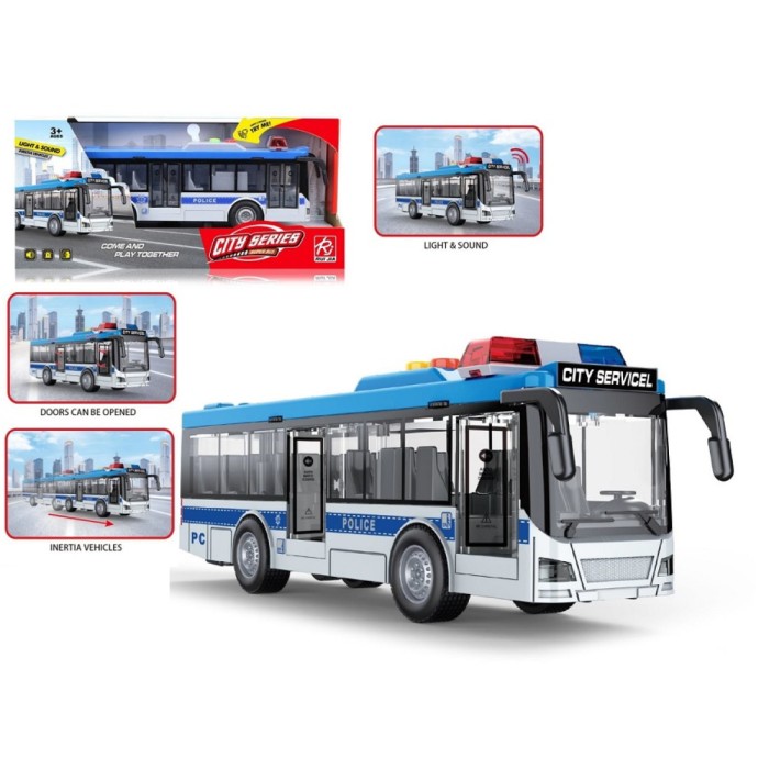 Martin Toys Αστυνομικό Λεωφορείο Φρίξιον Με Φώτα Ήχους Και Ανοιγμένες Πόρτες