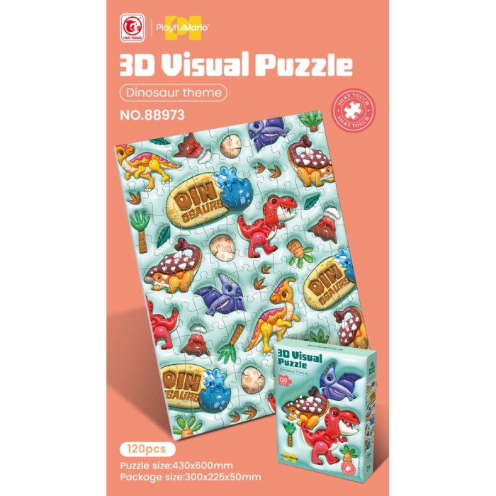 Martin Toys Παζλ 3D 120τμχ Δεινοσαυράκια 