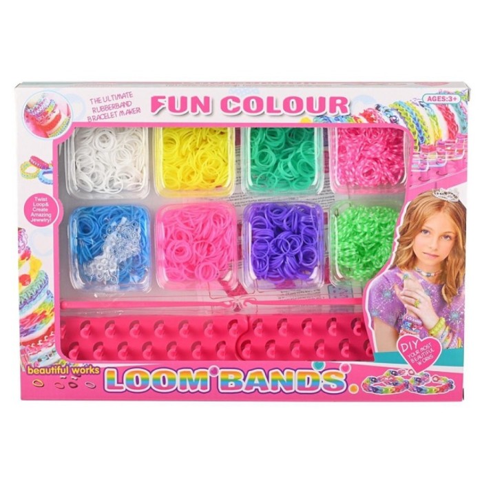 Martin Toys Σετ Rainbow Loom 1600 Λαστιχάκια Με Μηχάνημα Για Κατασκευή Βραχιολιών J197-1