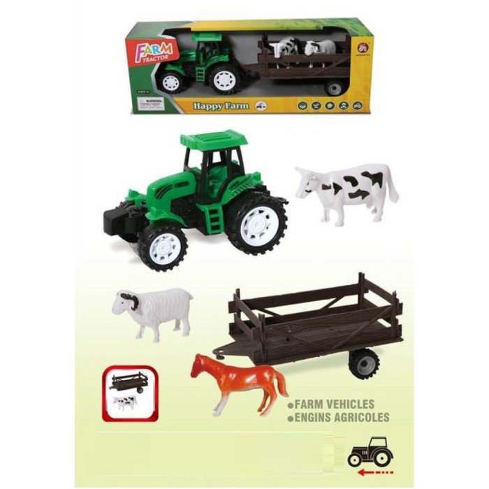 Martin Toys Τρακτέρ Φριξιον Με Καρότσα Μεταφοράς Ζώων