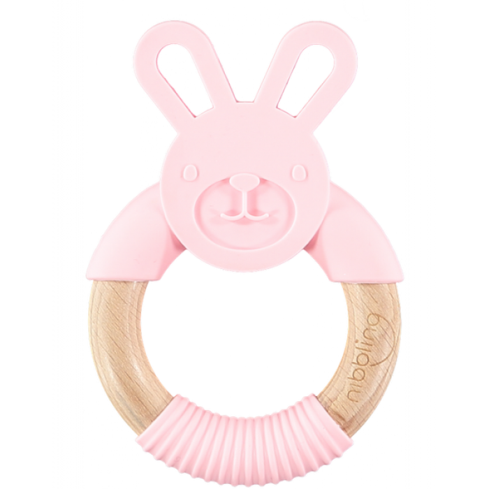 Μασητικό-Κρίκος Οδοντοφυίας Ροζ Λαγουδάκι Nibbling