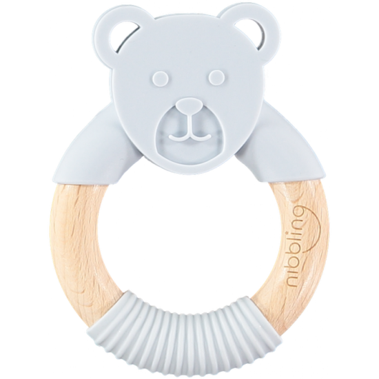 Μασητικό-Κρίκος Γκρι Αρκουδάκι Nibbling