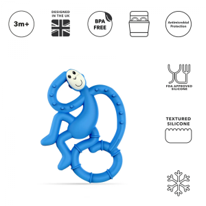 Μασητικό Mini Monkey Teether Blue Matchstic Monkey Μασητικό Mini Monkey Teether Blue Matchstic Monkey