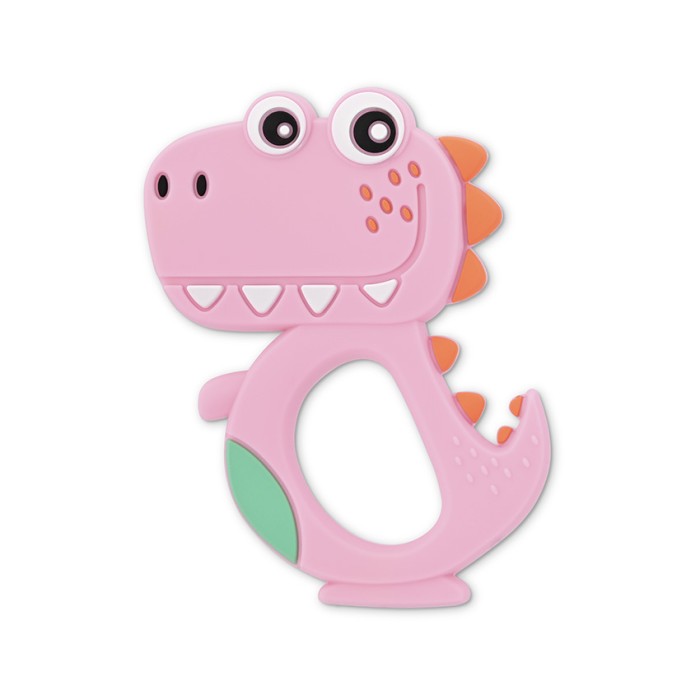 Μασητικό Σιλικόνης Dino Lucky Pink Lorelli