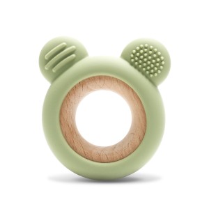 Μασητικό Σιλικόνης Kαι Ξύλου Οξιάς Bear Natural Fresh Green Lorelli Μασητικό Σιλικόνης Kαι Ξύλου Οξιάς Bear Natural Fresh Green Lorelli