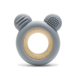 Μασητικό Σιλικόνης Kαι Ξύλου Οξιάς Bear Natural Grey Lorelli Μασητικό Σιλικόνης Kαι Ξύλου Οξιάς Bear Natural Grey Lorelli