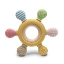 Μασητικό Σιλικόνης Kαι Ξύλου Οξιάς Rudder Natural Yellow Lorelli