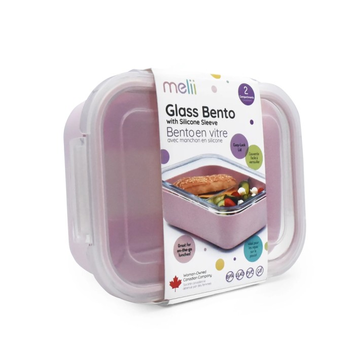 Melii Δοχείο Φαγητού Glass Bento με θήκη σιλικόνης (740ml) – pink Melii Δοχείο Φαγητού Glass Bento με θήκη σιλικόνης (740ml) – pink