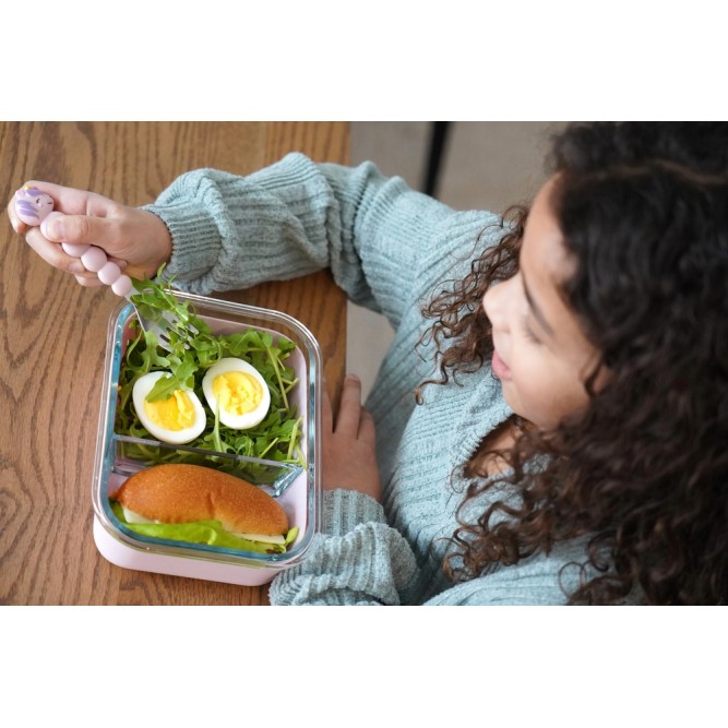 Melii Δοχείο Φαγητού Glass Bento με θήκη σιλικόνης (740ml) – pink Melii Δοχείο Φαγητού Glass Bento με θήκη σιλικόνης (740ml) – pink