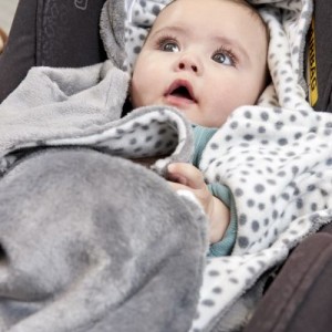 Meyco Fleece Wrap Βρεφική Κουβέρτα Για Το Κάθισμα Αυτοκινήτου Cheetah Grey