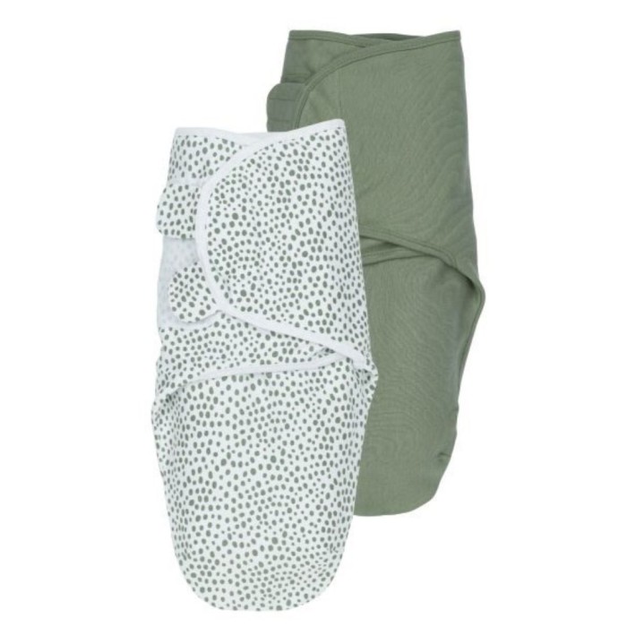 Meyco Swaddle Βρεφική Κουβέρτα Φασκιώματος 2τμχ Cheetah/Forest green 0-3 μηνών