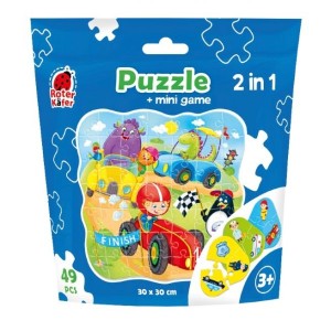 Μικρό Παζλ Σακουλάκι 2 σε 1 Αυτοκίνητα Roter Kafer