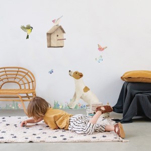 Mimi'lou Αυτοκόλλητο Τοίχου Puppy Mon Jardin