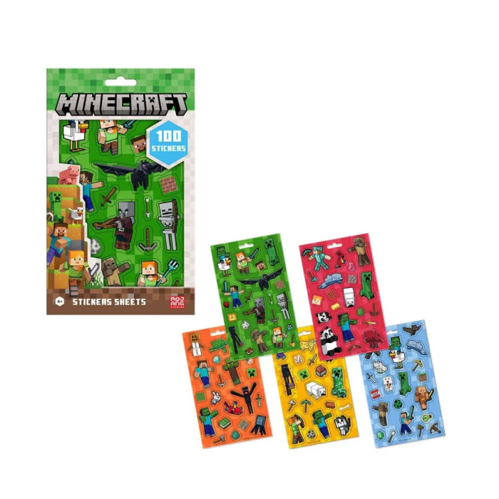Minecraft Boom Σετ Αυτοκόλλητα 5 Φύλλα