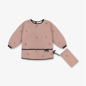 Minene Αδιάβροχη Σαλιάρα Με Μανίκια Pink