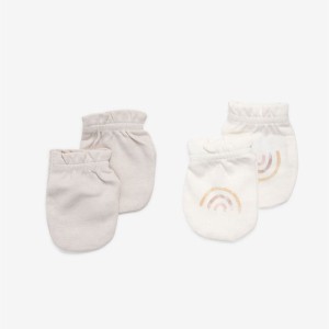Minene Γαντάκια Νεογέννητου Rainbow/Cream Minene Γαντάκια Νεογέννητου Rainbow/Cream