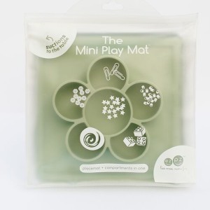 Ezpz: Πιάτο φαγητού + Σκεύος Χειροτεχνίας Mini Play Mat Sage Ezpz: Πιάτο φαγητού + Σκεύος Χειροτεχνίας Mini Play Mat Sage