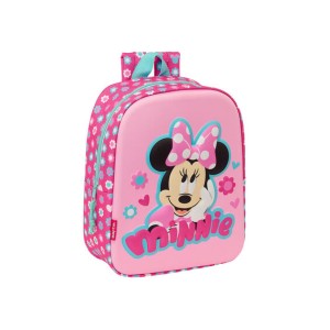 Mini Tσάντα πλάτης παιδικού 3D Minnie Mouse Safta