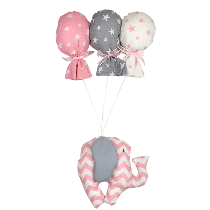 Mobil Ελέφαντας - Μπαλόνια Ροζ Baby Star Mobil Ελέφαντας - Μπαλόνια Ροζ Baby Star