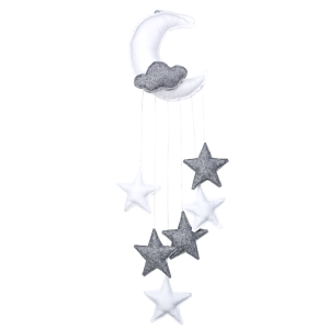 Mobil Φεγγάρι Με Αστεράκια Γκρι Baby Star Mobil Φεγγάρι Με Αστεράκια Γκρι Baby Star