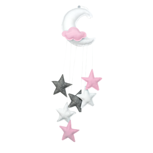 Mobil Φεγγάρι Με Αστεράκια Ροζ Baby Star Mobil Φεγγάρι Με Αστεράκια Ροζ Baby Star