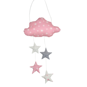 Mobil Συννεφάκι Ροζ Με Αστεράκια Baby Star Mobil Συννεφάκι Ροζ Με Αστεράκια Baby Star
