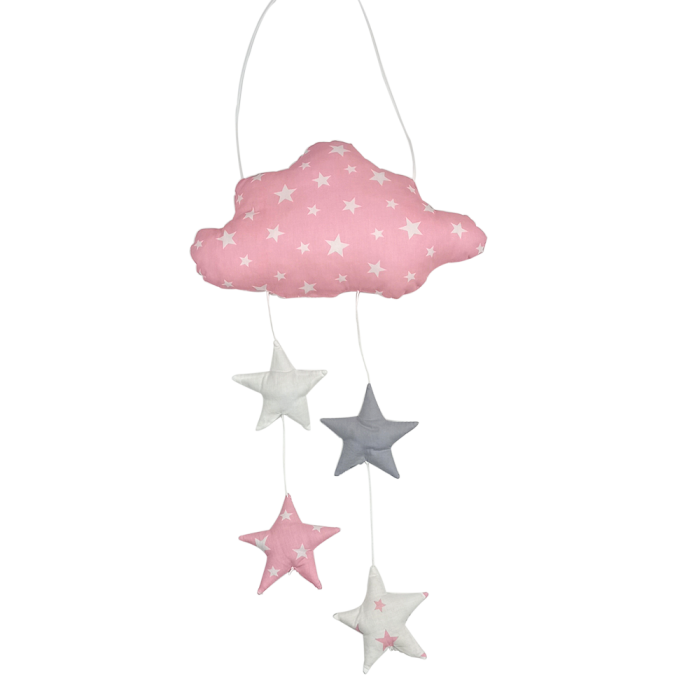 Mobil Συννεφάκι Ροζ Με Αστεράκια Baby Star Mobil Συννεφάκι Ροζ Με Αστεράκια Baby Star