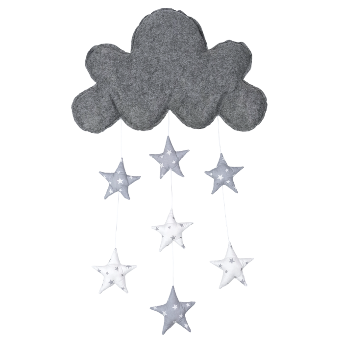 Mobil Σύννεφο Με Αστέρια Γκρι Baby Star Mobil Σύννεφο Με Αστέρια Γκρι Baby Star