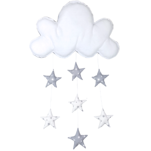 Mobil Σύννεφο Με Αστέρια Γκρι Baby Star Mobil Σύννεφο Με Αστέρια Γκρι Baby Star