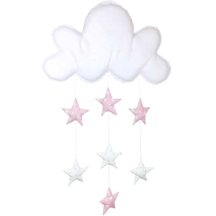 Mobil Σύννεφο Με Αστέρια Ροζ Baby Star Mobil Σύννεφο Με Αστέρια Ροζ Baby Star