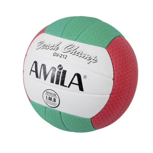 Μπάλα Beach Volley Πράσινο -Κόκκινο - Λευκό No5 Amila