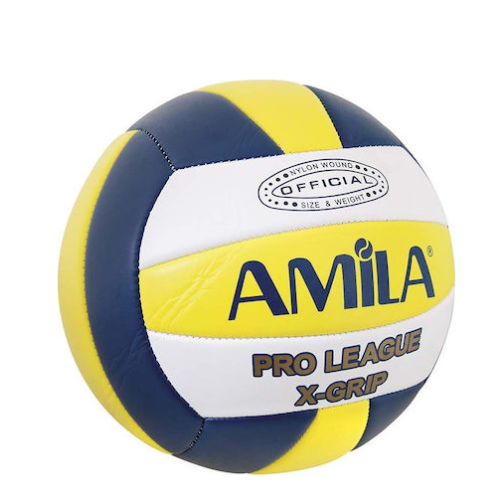Μπάλα Volley Μπλε - Κίτρινο - Λευκό No5 Amila