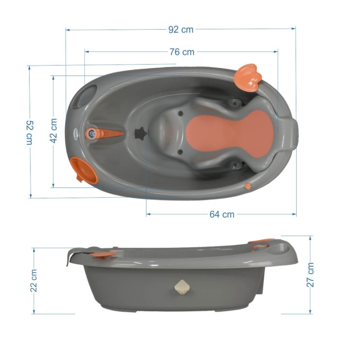 Μπανιέρα Ocean Grey 22-186 Bebe Stars