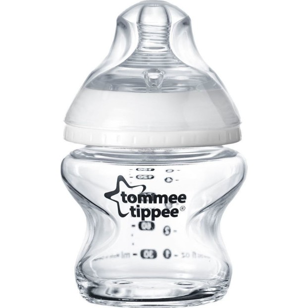 Μπιμπερό Γυάλινο 150ml Με Θηλή Σιλικόνης Tommee Tippee