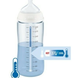 Μπιμπερό Γυάλινο Nuk First Choice Temperature Control Με Θηλή Σιλικόνης 0-6m 240ml Μπλε Μπιμπερό Γυάλινο Nuk First Choice Temperature Control Με Θηλή Σιλικόνης 0-6m 240ml Μπλε
