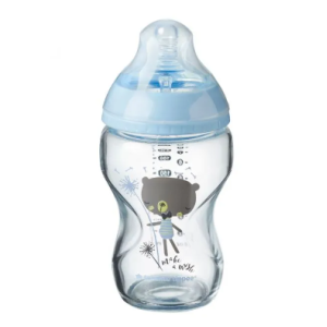 Μπιμπερό Γυάλινο Μπλε Closer To Nature 250ml Με Θηλή Σιλικόνης 0m+Tommee Tippee