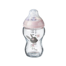 Μπιμπερό Γυάλινο Ροζ Closer To Nature 250ml Με Θηλή Σιλικόνης 0m+Tommee Tippee Μπιμπερό Γυάλινο Ροζ Closer To Nature 250ml Με Θηλή Σιλικόνης 0m+Tommee Tippee