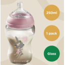 Μπιμπερό Γυάλινο Ροζ Closer To Nature 250ml Με Θηλή Σιλικόνης 0m+Tommee Tippee Μπιμπερό Γυάλινο Ροζ Closer To Nature 250ml Με Θηλή Σιλικόνης 0m+Tommee Tippee