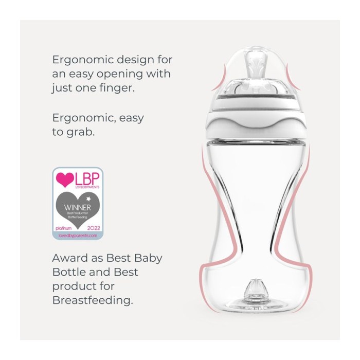 Μπιμπερό Γυάλινο Anticolic 6033 White 240ml 2m+ Nuvita