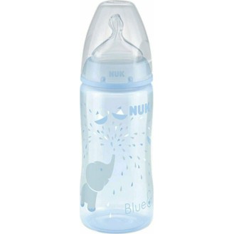 Μπιμπερό πολυπροπυλενίου First Choice Plus 300ml Temperature Control με Θηλή Σιλικόνης 0-6m Μπλε Ελέφαντας Nuk Μπιμπερό πολυπροπυλενίου First Choice Plus 300ml Temperature Control με Θηλή Σιλικόνης 0-6m Μπλε Ελέφαντας Nuk