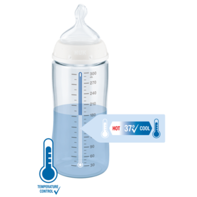 Μπιμπερό πολυπροπυλενίου First Choice Plus 300ml Temperature Control με Θηλή Σιλικόνης 0-6m Μπλε Ελέφαντας Nuk Μπιμπερό πολυπροπυλενίου First Choice Plus 300ml Temperature Control με Θηλή Σιλικόνης 0-6m Μπλε Ελέφαντας Nuk