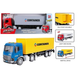 Μπλε Φορτηγό Container Με Φώτα & Ήχους Martin Toys Μπλε Φορτηγό Container Με Φώτα & Ήχους Martin Toys