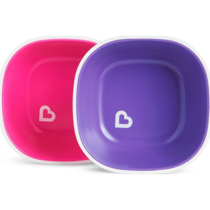 Μπολ Φαγητού 2 Τεμάχια  Splash Bowls Ροζ/Μωβ Munchkin