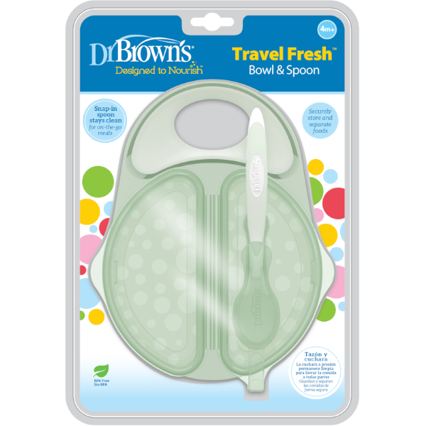 Μπολ Φαγητού με Καπάκι & Κουτάλι Ταΐσματος Μέντα Dr. Brown's Μπολ Φαγητού με Καπάκι & Κουτάλι Ταΐσματος Μέντα Dr. Brown's